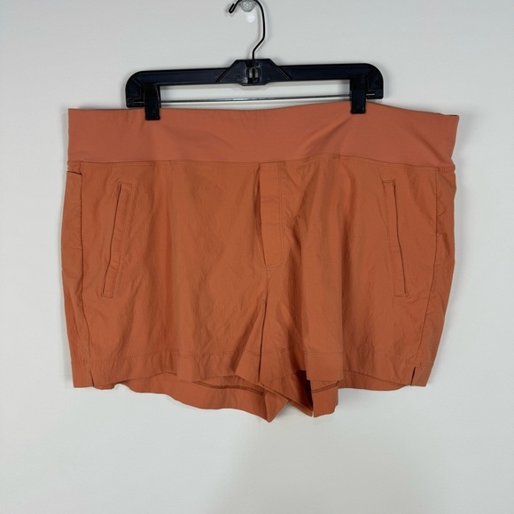 Athleta Orange Summer Shorts Athletic Colorful - Picture 1 of 4